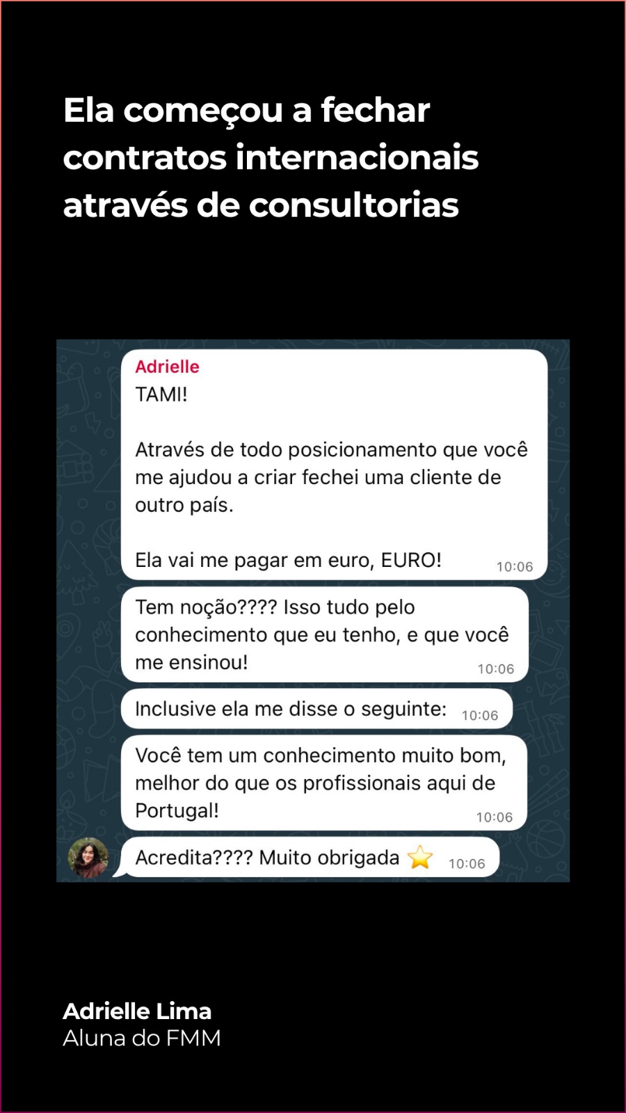 Depoimento de aluno do FMM 2